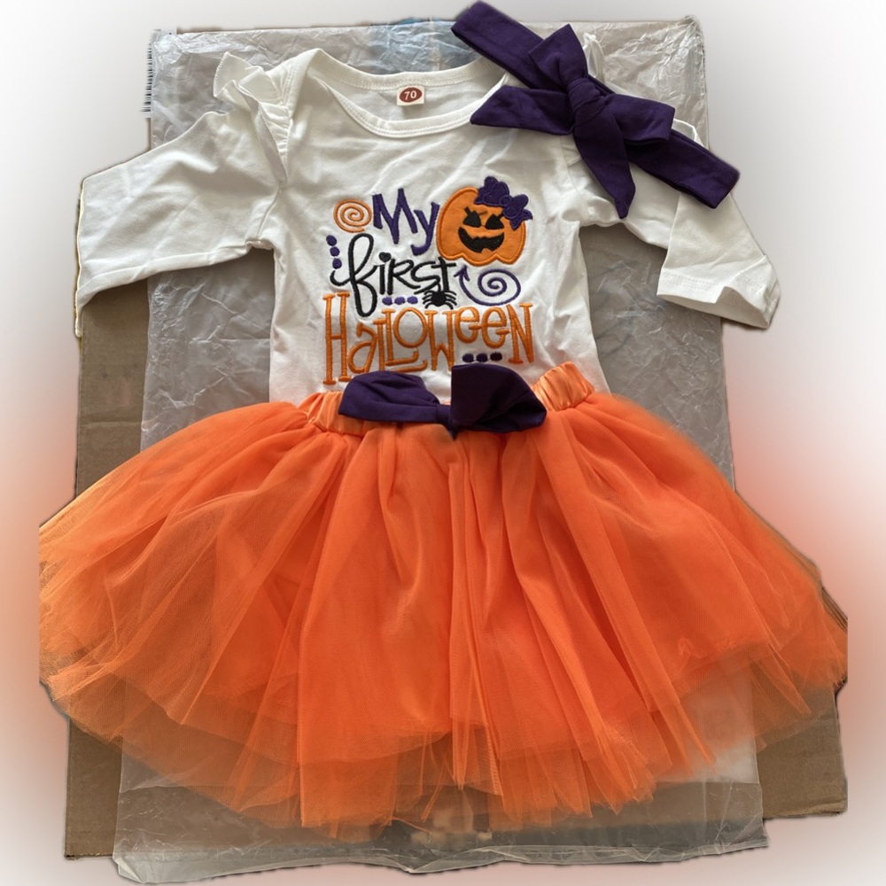 Baby Girl My first Halloween dress NEW